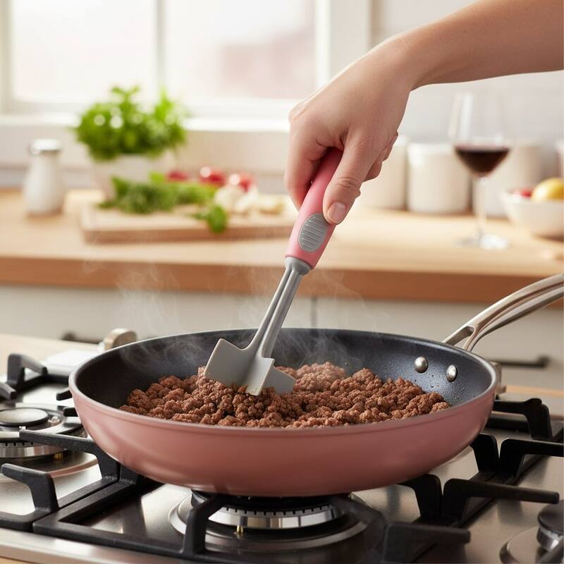 Handy Housewares 10-Inch Soft Grip Handle Meat Chopper / Food Masher