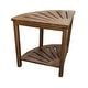 preview thumbnail 15 of 17, Solid Bamboo Spa Style Corner Bench