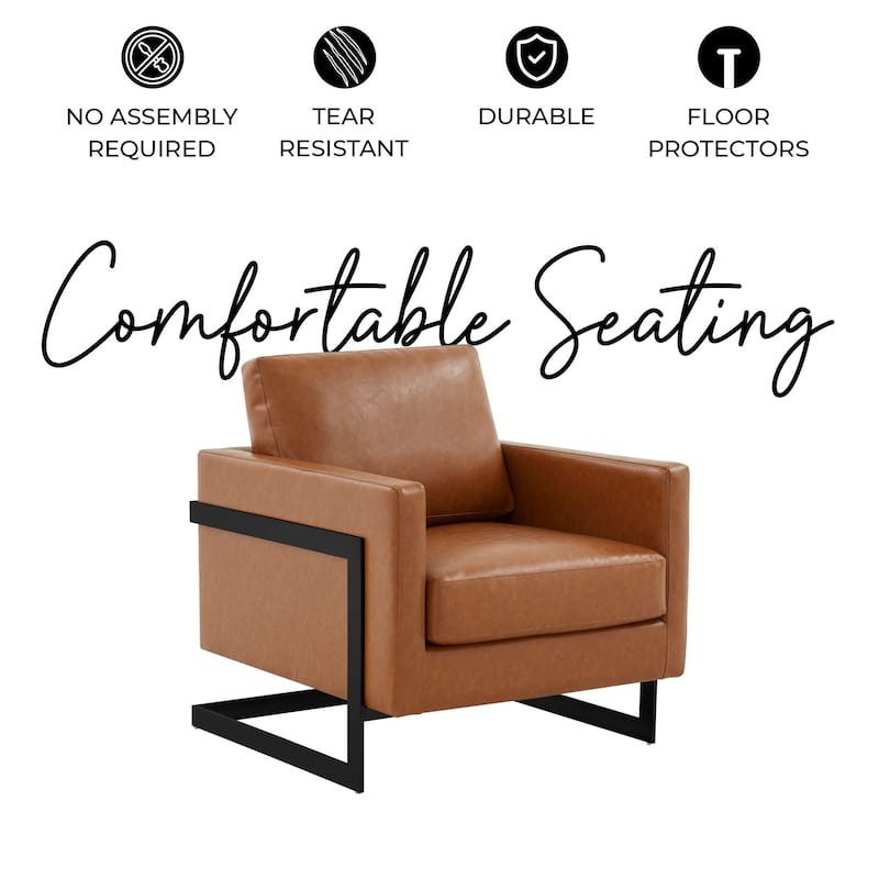 Lincoln Upholstered Velvet Single-Seater Sofa Fabric Accent Chair in Stainless Steel with Removable Cushions - 35"