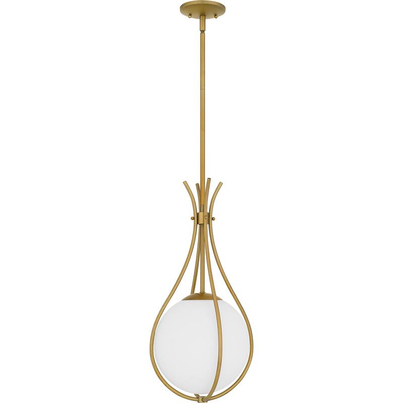 Aliyah 1-Light Aged Brass Mini Pendant Light