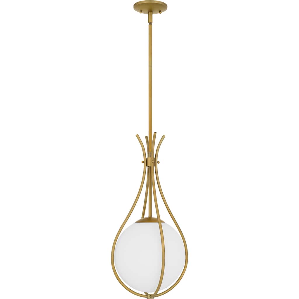 Aliyah 1-Light Aged Brass Mini Pendant Light