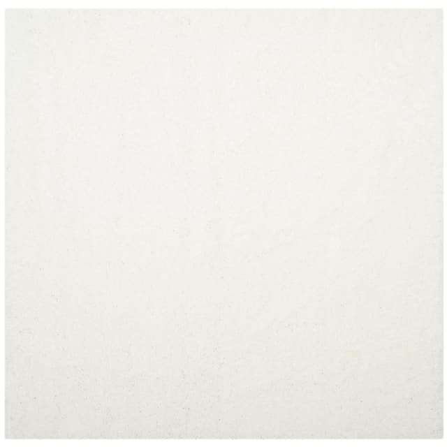 SAFAVIEH Laguna Shag Verdiana Solid Color 2-inch Thick Shag Rug - 6'7" Square - White