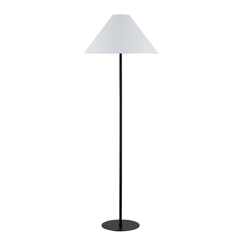 Brock 65" Floor Lamp with Linen Shade, Black
