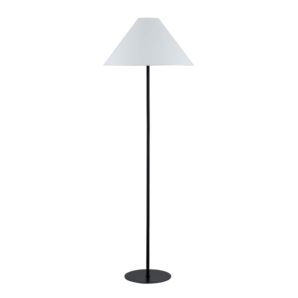 Brock 65" Floor Lamp with Linen Shade, Black