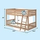 preview thumbnail 59 of 58, Max & Lily Twin over Twin Low Bunk Bed with Ladder