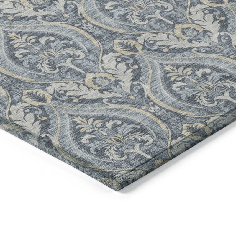 Rami Graceful Floral Weather Resistant Classic Meets Modern Outdoor Rug