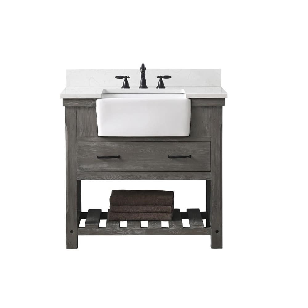 Sudio Design Bathroom Vanity Wesley Weathered Collection.