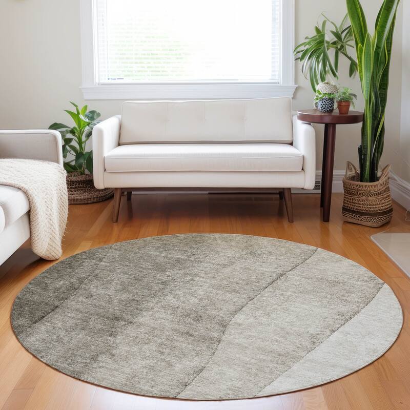 Machine Washable Indoor/ Outdoor Chantille Modern Horizon Rug
