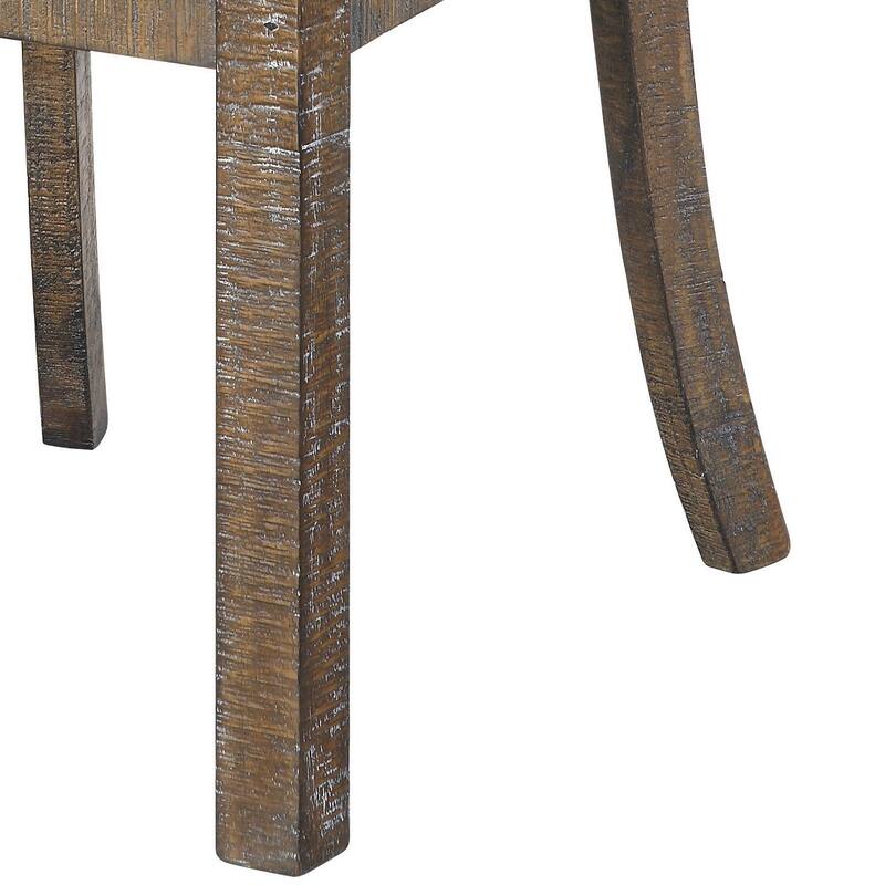 Weathered Cherry and Black Open Back Side Chairs (Set of 2)