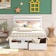 preview thumbnail 3 of 16, Full Size Platform Bed with Drawers
