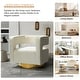 preview thumbnail 51 of 114, HULALA HOME Carisa Modern Upholstered Swivel Open-Back Barrel Chair with Golden Base