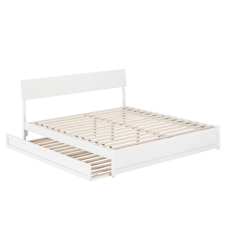 Norla Wood Platform Bed with Trundle