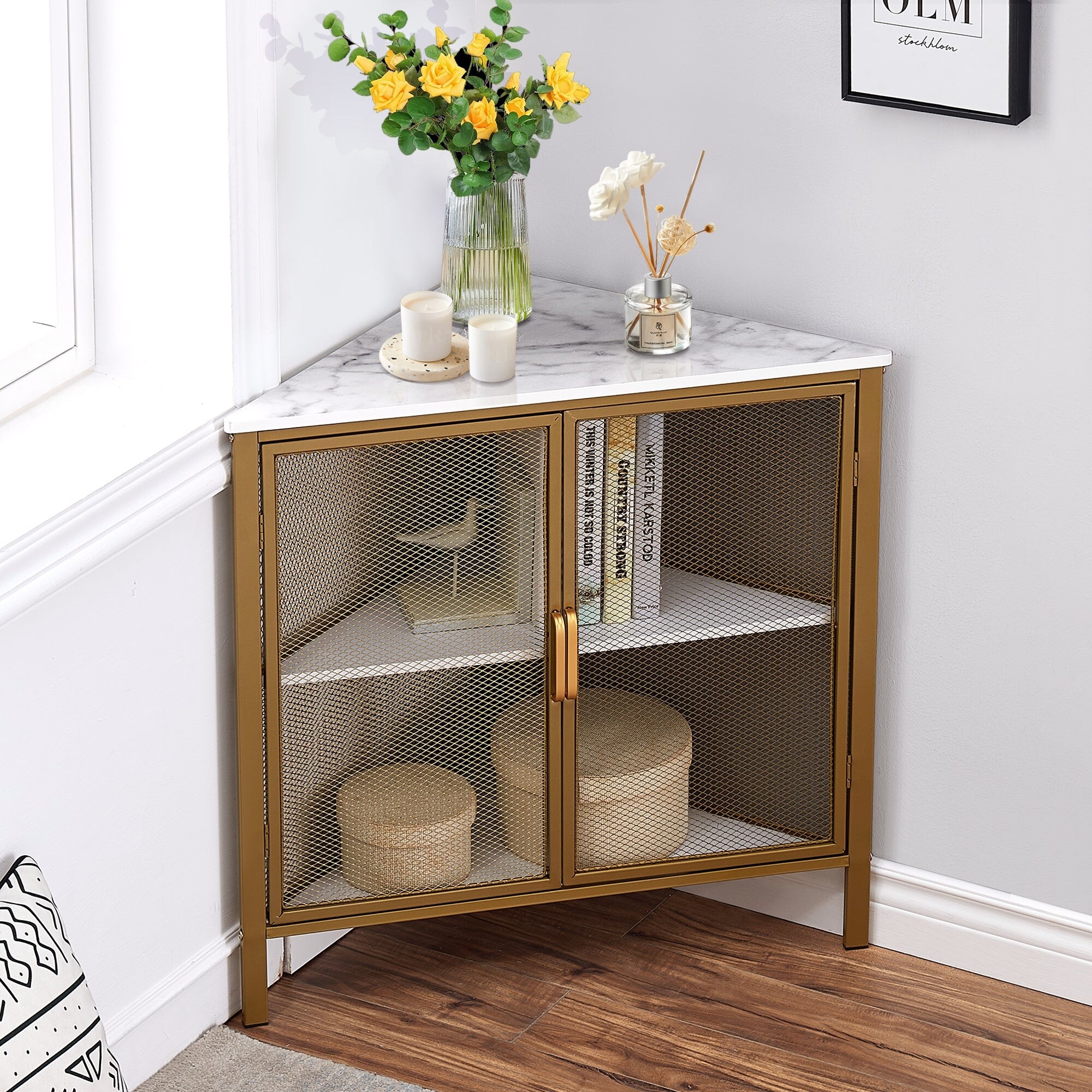 Triangle corner console table deals