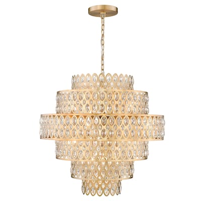 Dealey 17 Light Pendant - Heirloom Brass