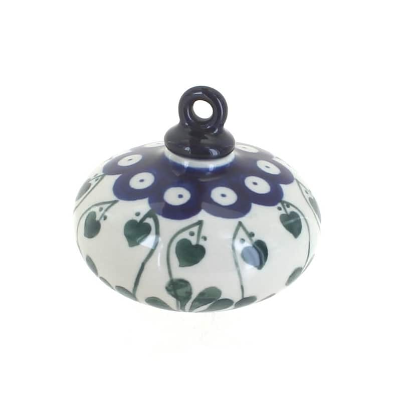 Blue Rose Polish Pottery 188 Ceramika Artystyczna Christmas Ornament - Alyce