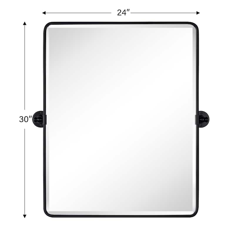 TEHOME Woodvale Rectangle Vertical Metal Wall Mirrors