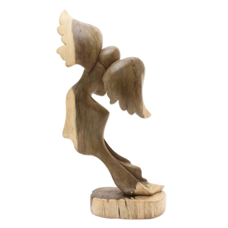 Novica Handmade Angels Blessing Wood Sculpture