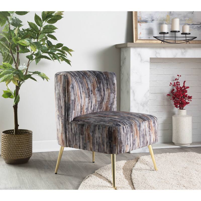 Silver Orchid Harding Slipper Chair