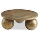 preview thumbnail 3 of 3, Uttermost Triplet Antique Brass Coffee Table - 38"W x 15"H x 38"D
