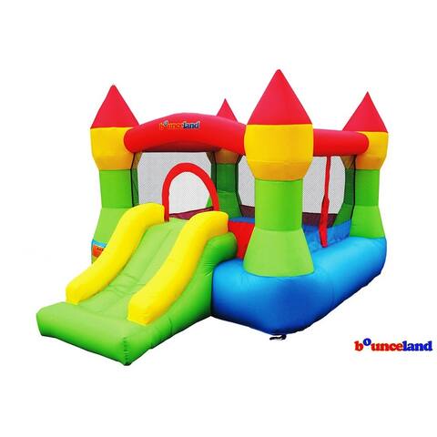 Bounceland Bounce House - Castle Bounce N' Slide w/hoop
