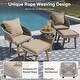 preview thumbnail 4 of 18, 5 Pieces Patio Furniture Chair Sets, Patio Conversation Set With Wicker Cool Bar Table,Ottomans,Outdoor Furniture Bistro Sets