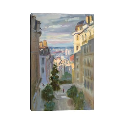 iCanvas "Monmantre Slope Paris France" by CountessArt Canvas Print