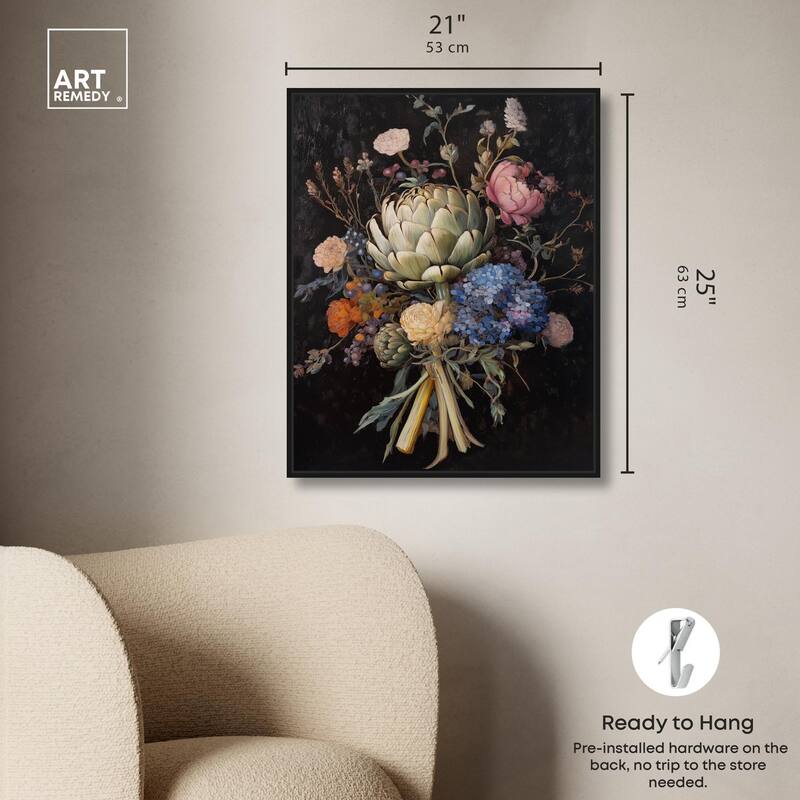 Moody Artichoke II Canvas by Art Remedy