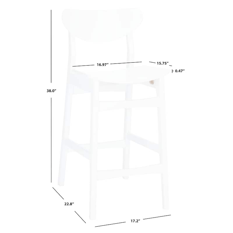 SAFAVIEH Glennie Counter Stool - 17" W x 23" D x 38" H - 17Wx23Dx38H