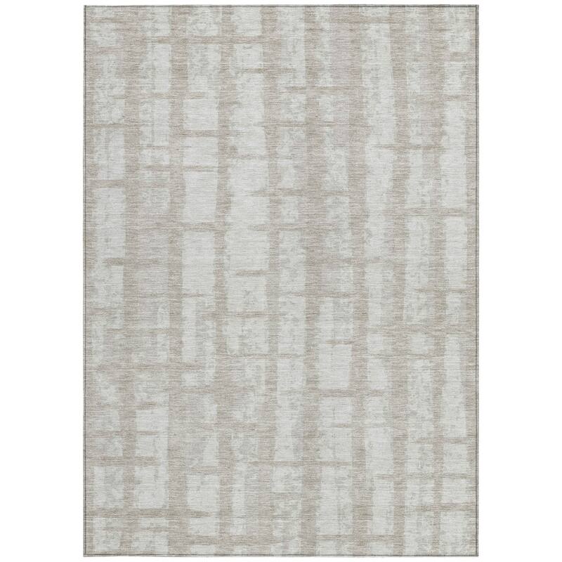 HomeRoots Striped Transitional Rectangle Outdoor Rug