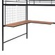 preview thumbnail 10 of 49, Metal Loft Bed with Desk & Metal Grid, Stylish Metal Frame Bed with Lateral Storage Ladder and Wardrobe