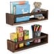 preview thumbnail 1 of 27, Wallniture Utah Wood Wall Shelves for Book and Toy Storage (Set of 2)