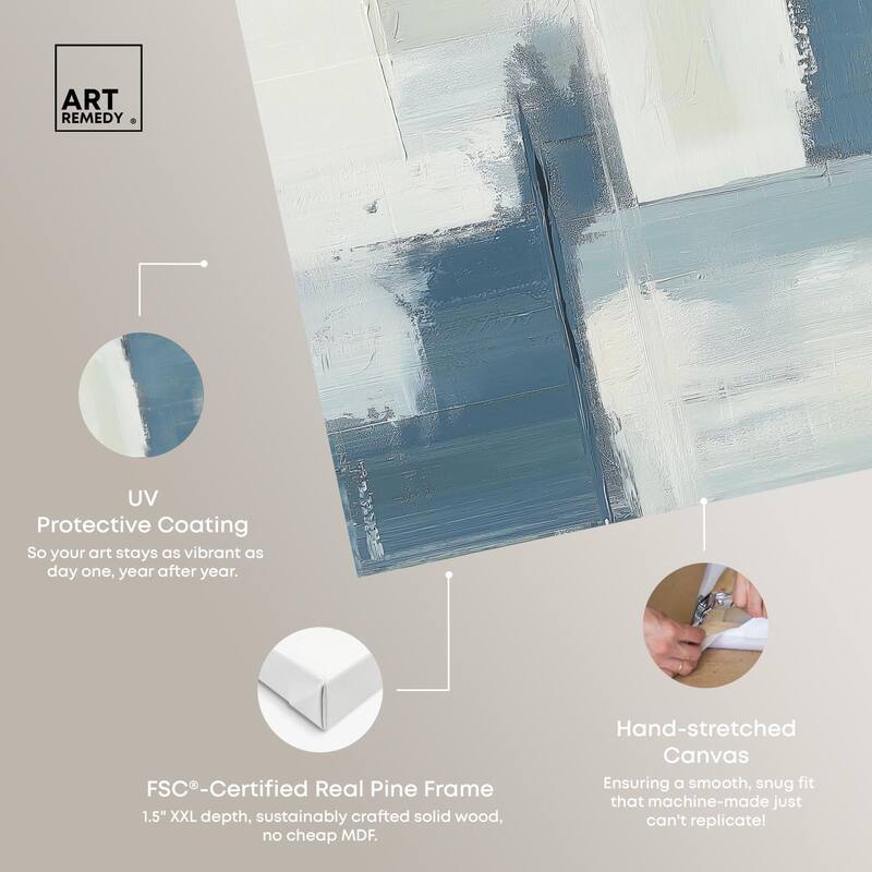 Deconstructed Blue III Canvas by Art Remedy, Gallery Wrapped