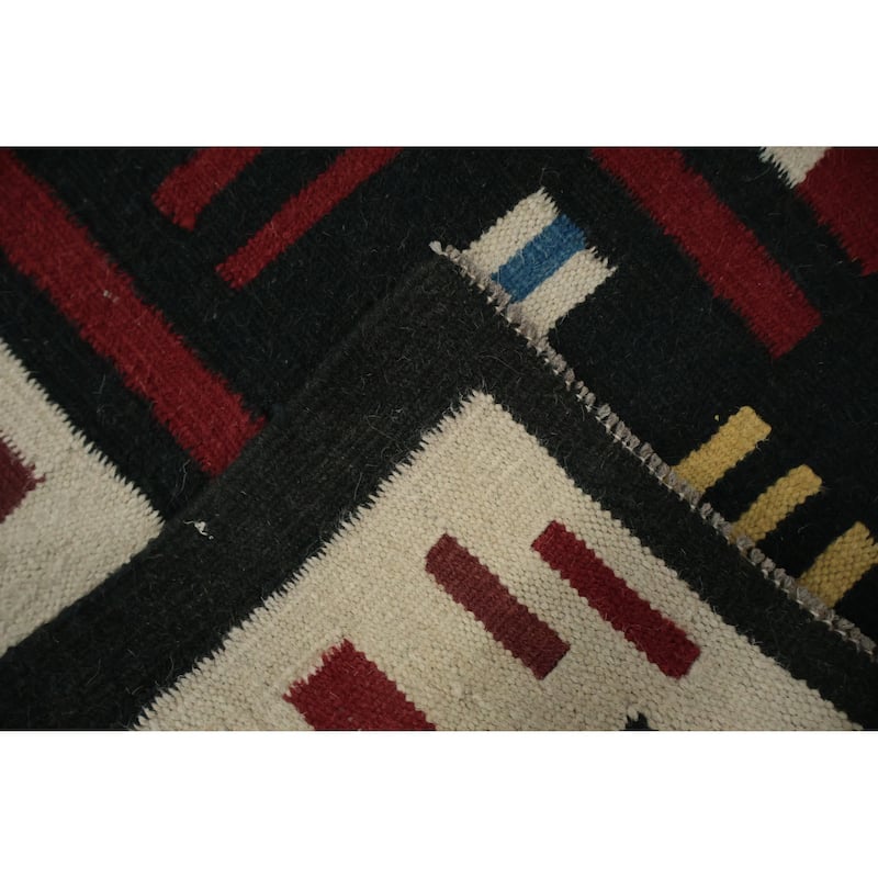Hand Woven Oriental 100% Wool Carpet Southwestern Tribal Multi-Colored Kilim Area Rug - 10' 0'' X 9' 8''