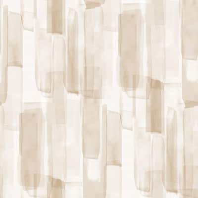 RoomMates Watercolor Glass Neutral Beige Peel and Stick Wallpaper