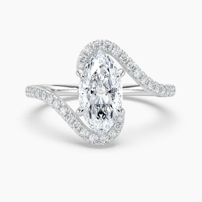 Auriya 14k Gold Marquise Lab Grown Diamond Bypass Engagement Ring 1.00 to 5.00 ct. tw. (F-G, VS)