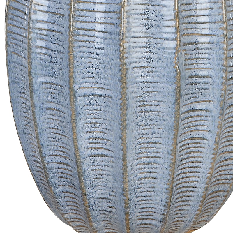 Uttermost Veston Blue Glaze Table Lamp - 17 W x 28 H x 17 D (inches)