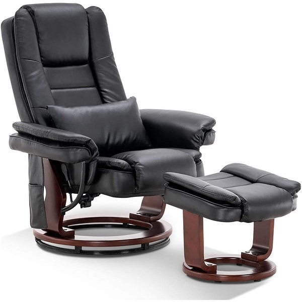 Reclining massage chair with hot sale ottoman