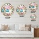 preview thumbnail 4 of 7, Designart 'Pink Fashion high heels II' Glam 3 Panels Large Wall CLock