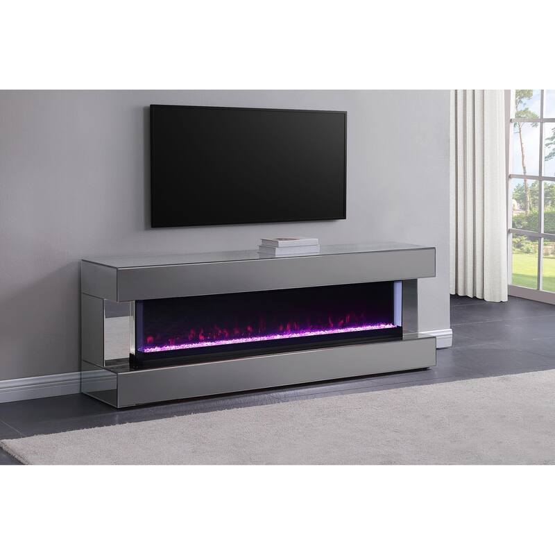 Vallerie 71" TV Stand With Visual Flame Box