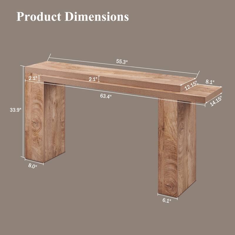 Modern Entryway Table, Wood Sofa Table Behind The Couch, Narrow Table