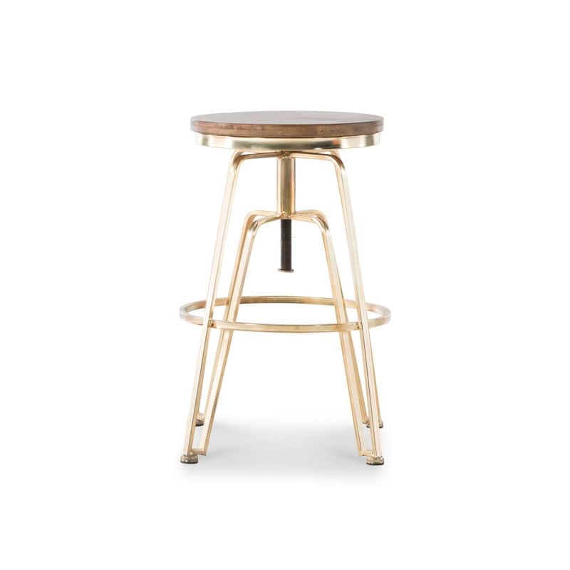 Aimes Wood and Metal 25-29 Inch Adjustable Stool