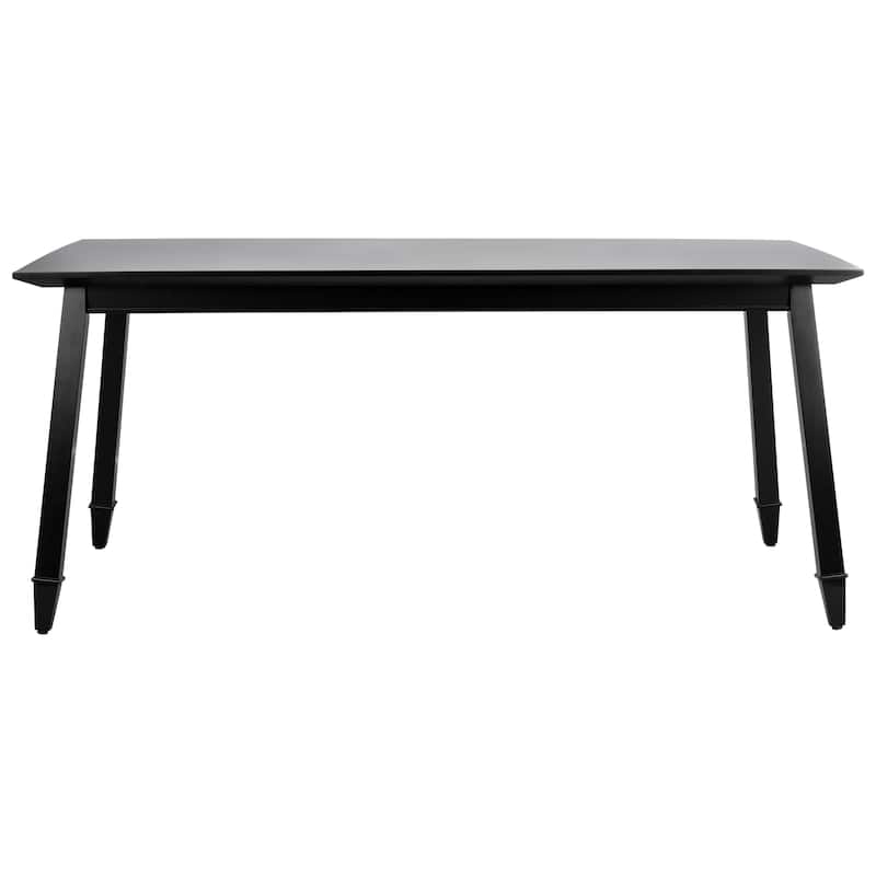 SAFAVIEH Lolita Mahogany Wood Rectangle Dining Table - 66.9" x 31.5" x 29.5" - 67Wx31Dx30H - Black