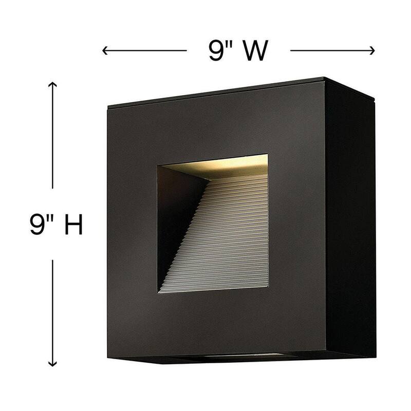 Hinkley Lighting Luna 9" Tall ADA Compliant Dark Sky Square LED