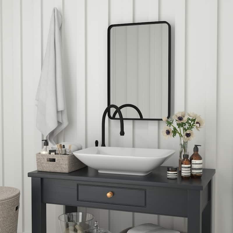 Wall Mount Shatterproof Wall Mirror with Metal Frame - 20" x 30"