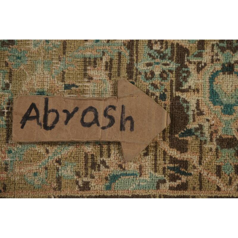 Hand Knotted Oriental 100% Wool Carpet Traditional Floral Peach Kashan Area Rug - 12' 5'' X 9' 5''