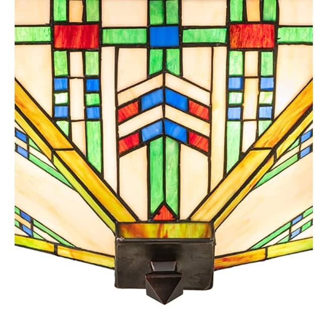 Meyda Tiffany 260372 Prairie Wheat 4 Light 24" Wide Semi-Flush Ceiling