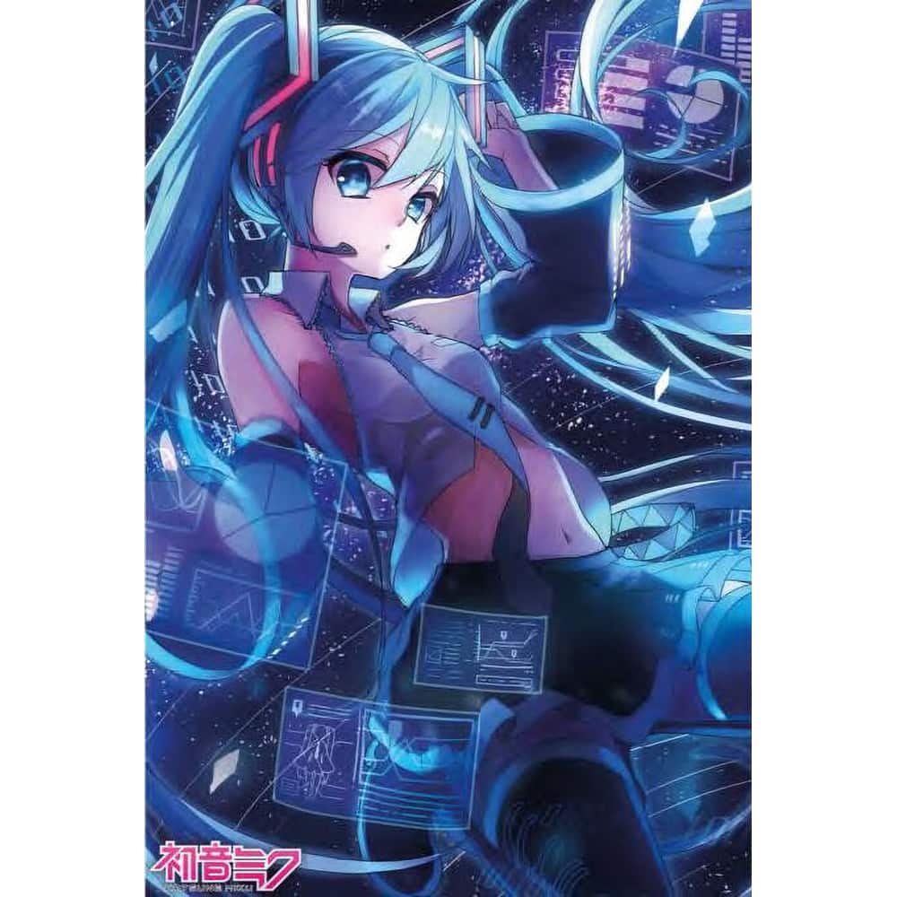 Hatsune Miku - Screen Art Poster - 24 x 36 Inch