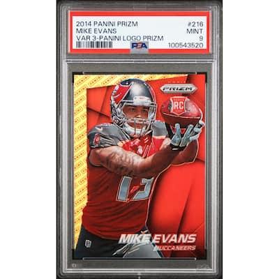 Mike Evans 2014 Panini Prizm Catching Rookie Card #216 Graded PSA 9 - 8' x 11'