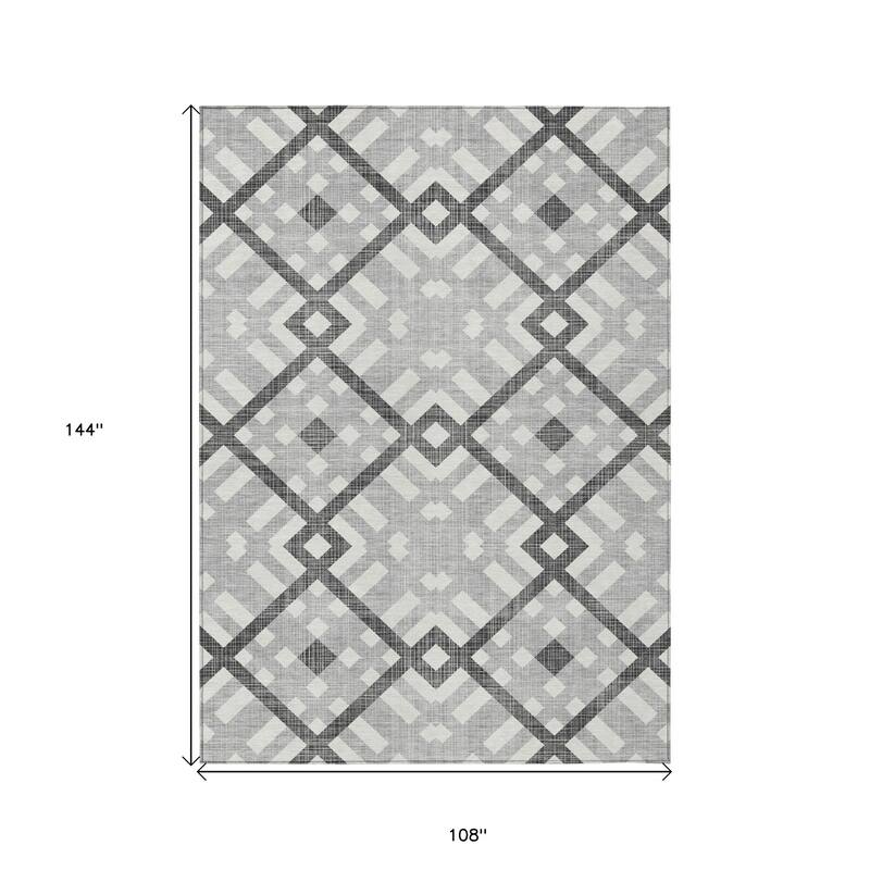 HomeRoots Geometric Transitional Rectangle Outdoor Rug