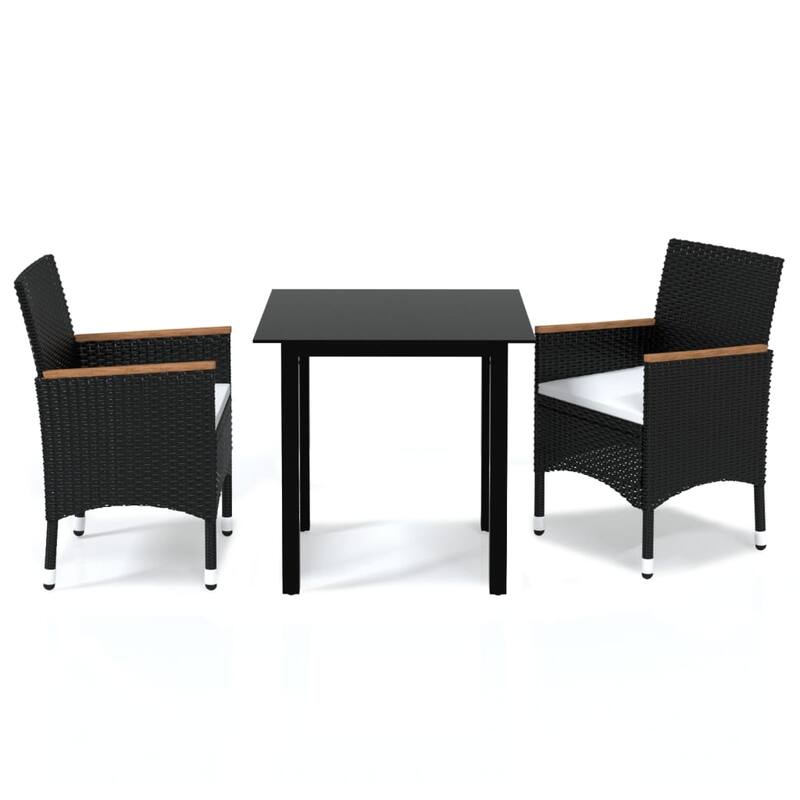 vidaXL Patio Dining Set Outdoor Dining Set Table and Chair Set Poly Rattan